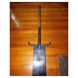 4" CAST IRON BLADE - BLADE IS 14" X 6" WOOD