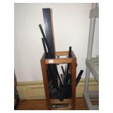 HANDMADE UMBRELLA HOLDER W/ WOOD PIECES