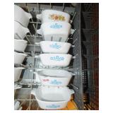 CORNING PETITE B/WHITE 6 DISHES