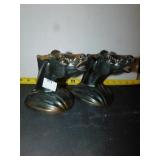 SET OF 2 METAL HORSE HEAD BOOK ENDS 5"
