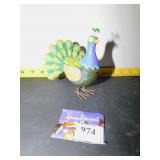 MEOW AT THE MOON HANDMADE PEACOCK TRINKET BOX,