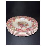 4 - COPELAND SPODE BOUQUET BOWLS 8" D - ONE WITH