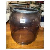 12.5" H X 9" CYLINDER GLASS GLOBE