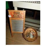 SMALL WASHBOARD AND SMALL BARREL CRAFT, BROKEN