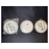 STERLING PICTURE FRAMES FLOWER BORDER 4" ROUND