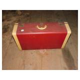 LARGE RED SUITCASE WITH WORKING LATCHES, 30X16X9