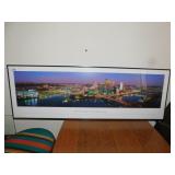 PANORAMIC PICTURE OF PITTSBURGH IN THE EVENING,