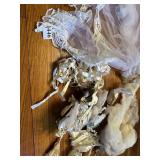 ANTIQUE BONNET, VEIL, FLOWERS, ETC.
