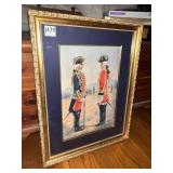 WATERCOLOR - THIRTEEN AM. COLONIES 19" H X 15" W