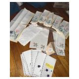 ASSORTED HAND STITCHED LUNCHEON NAPKINS