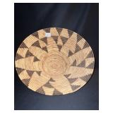 HANDWOVEN INDIAN BASKET 7" H X 18" ROUND TIGHT