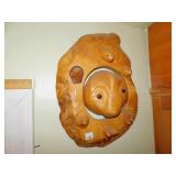 TWO PIECE CARVED WOOD ALASKAN FIGURE - KNOW AS A