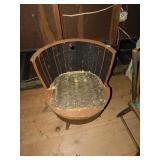 BARREL CHAIR WITHOUT UPHOLSTERY, SWIVELS WELL,