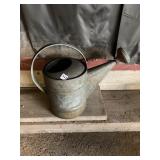 LARGE 12-GAL GALVANIZED METAL WATERING CAN, 18"