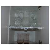 WATER PITCHER, 10 CHAMPAGNE GLASSES