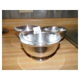 3 SILVER PLATE BOWLS