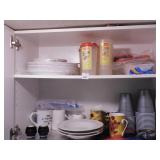 COFFEE MUGS, ONEIDA BOWLS, PAPER PLATES, PLASTIC