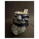 POTTERY MUG MARKED FRANCE MAN WITH LONG BEAR