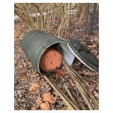 PLASTIC BARREL WITH REMOVABLE LID WITH DRAIN