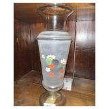 ANTIQUE VASE 11" H GROUND PONTIL, STRAWBERRY