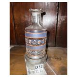 ANTIQUE BOTTLE ENAMELED AND PAINTED 8.5" H