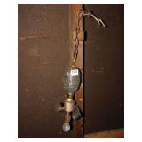 HANGING LIGHT FIXTURE WITH PINEAPPLE, NO GLOBE