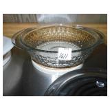 ANCHOR HOCKING BOWL, PYREX DIVIDED CASSEROLE