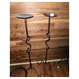 41" H METAL CANDLE STAND PAIR TO GO