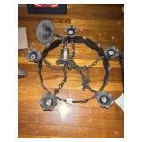 HAMMERED FINISH ANTIQUE LIGHT FIXTURE 5 BULB
