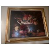 24X20 GOLD FRAMED PRINT FRUIT BOWL