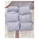 GROUP OF 12 BLACK AND WHITE THROW PILLOWS, 16X12