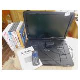 BIOFUN PORTABLE DVD PLAYER WITH CORD, REMOTE,