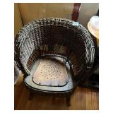 ANTIQUE WICKER CHILDS ROCKER 21