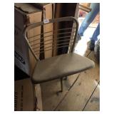 8 NEW IN BOX TANFOLDING CHAIRS& 2 TABLES