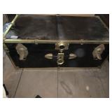 BLACKAND GOLD TRIM STORAGE CHEST