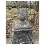 CEMENT ENTRANCE POST BASE IS 18 X 18 SQUARE