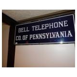 BELL TELEPHONE COMPANY METAL WALL SIGN