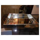 GLASS MIRRORED TRAY 19"X13"