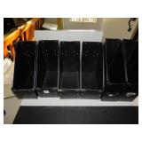 GROUP OF 6 FILE ORGANIZERS, BLACK WITH SILVER