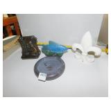 FLEUR DE LIS CAST IRON DOORSTOP, SINGLE BRASS