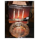 SILVER PLATED BOWL, LOTUS CENTRE PIECE CANDLE
