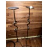 41" H METAL CANDLE STAND PAIR TO GO