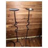 41" H METAL CANDLE STAND PAIR TO GO