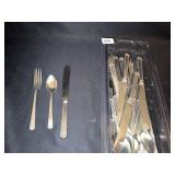 WM ROGERS SILVER PLATE FLATWARE WITH MONOGRAM .12
