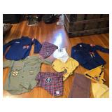 CUB SCOUT OUTFIT, SCARVES ETC. - 60