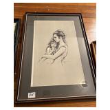 LEO JENSEN MOTHER AND CHILD 18" H X 25"