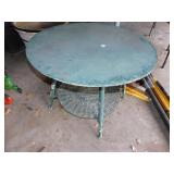 GREEN OUTDOOR TABLE, 35"