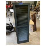 SINGLE FIXED GREEN WOODEN HOUSE SHUTTER 55"X18"