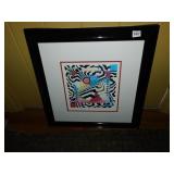 FRAMED ABSTRACT ORIGINAL ART TITLED EXOTICA,