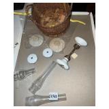 OIL LAMP MINI CHIMNEYS 3.5" TO 5.5" X 1" BASES,